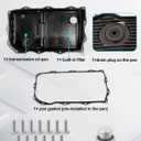 Transmission Oil Pan Filter and Gasket Kit Compatible with Ra~m 1500 2500 3500 & Grand Cherokee & Charger, Challenger, Charger & Chrysle~r 300, 8-Speed Automatic Transmission