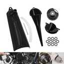 HDBUBALUS Crankcase Fill Funnel Primary Case Oil Fill Oil Filter Funnel Set with Oil Filter Wrench and Primary Drain Plugs Compatible with Harley