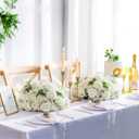 White Flowers Balls for Centerpieces: 6 PCS 15.7" Diam Flower Centerpieces for Tables in Wedding Reception Decorations Arrangement for Party Celebration Planners