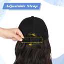 AISI QUEENS Hat Wig Hat with Hair Attached for Women Cap with Hair Attached for Women Baseball Cap Wig Extensions Short Wave Synthetic Adjustable for Daily Use