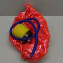 Large Sensory Massage Ball Bouncy Exercise Ball with Tactile Spikes 22 inch Big Inflatable Balls with Air Pump for Girls Boys Outdoor Indoor Pool Beach (red)