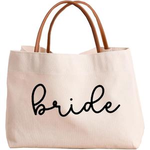 Bride Tote Bag Bride to be Gifts for Bridal Shower, Engagement, Wedding, Bachelorette Party, Honeymoon, Beach, Travel