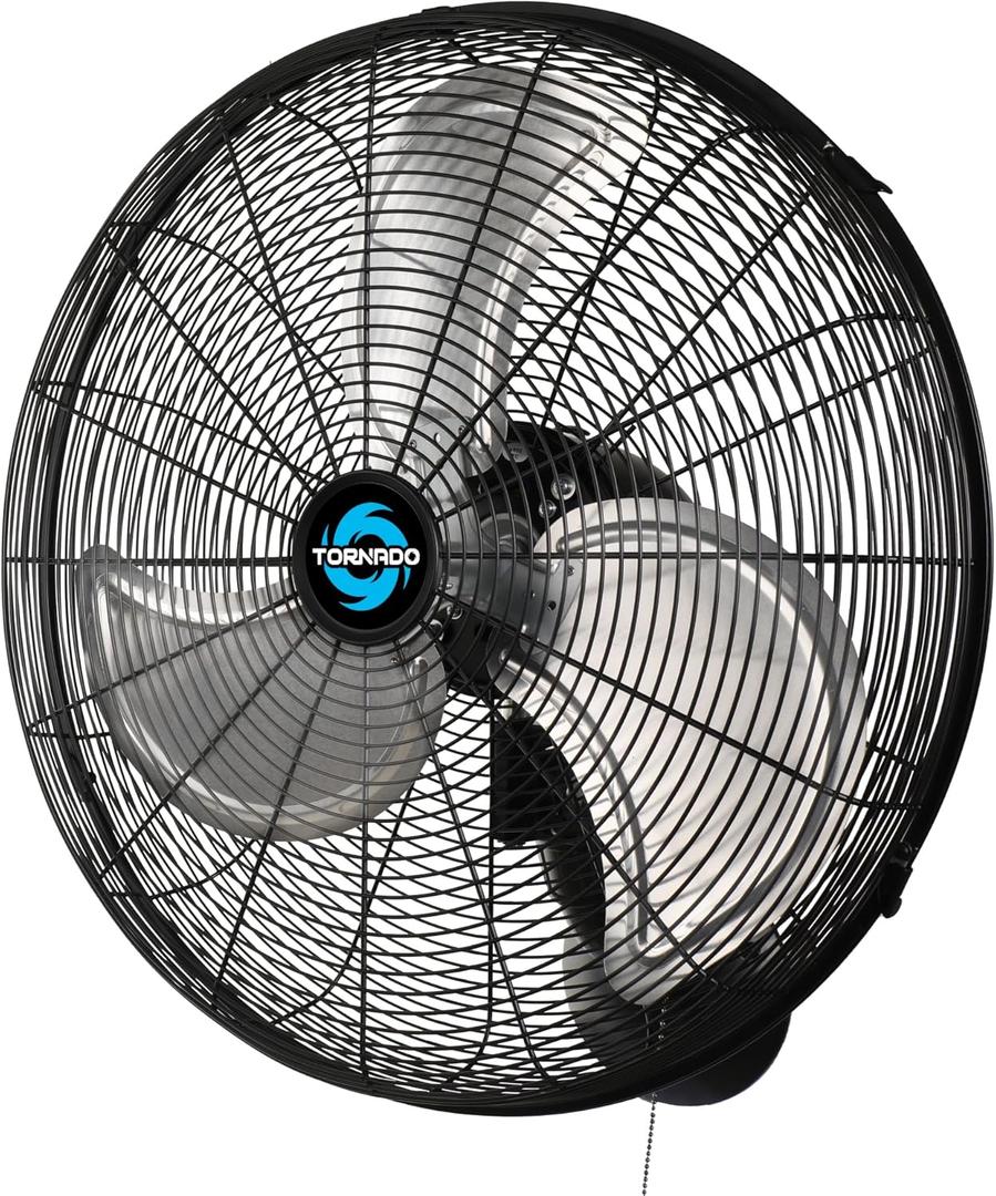 Tornado 20 Inch Professional High-Velocity Oscillating Wall Fan  Ideal for Industrial, Commercial, and Residential Use  3-Speed Settings, 5250 CFM, UL Safety Certified