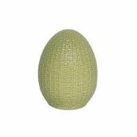 Holiday Home Ceramic Egg - Green, 6.1 in