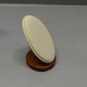 Solid Wood Necklace Pendant Display Stand Microfiber Jewelry Showcase Stand Display for Pendant Necklace(Beige)
