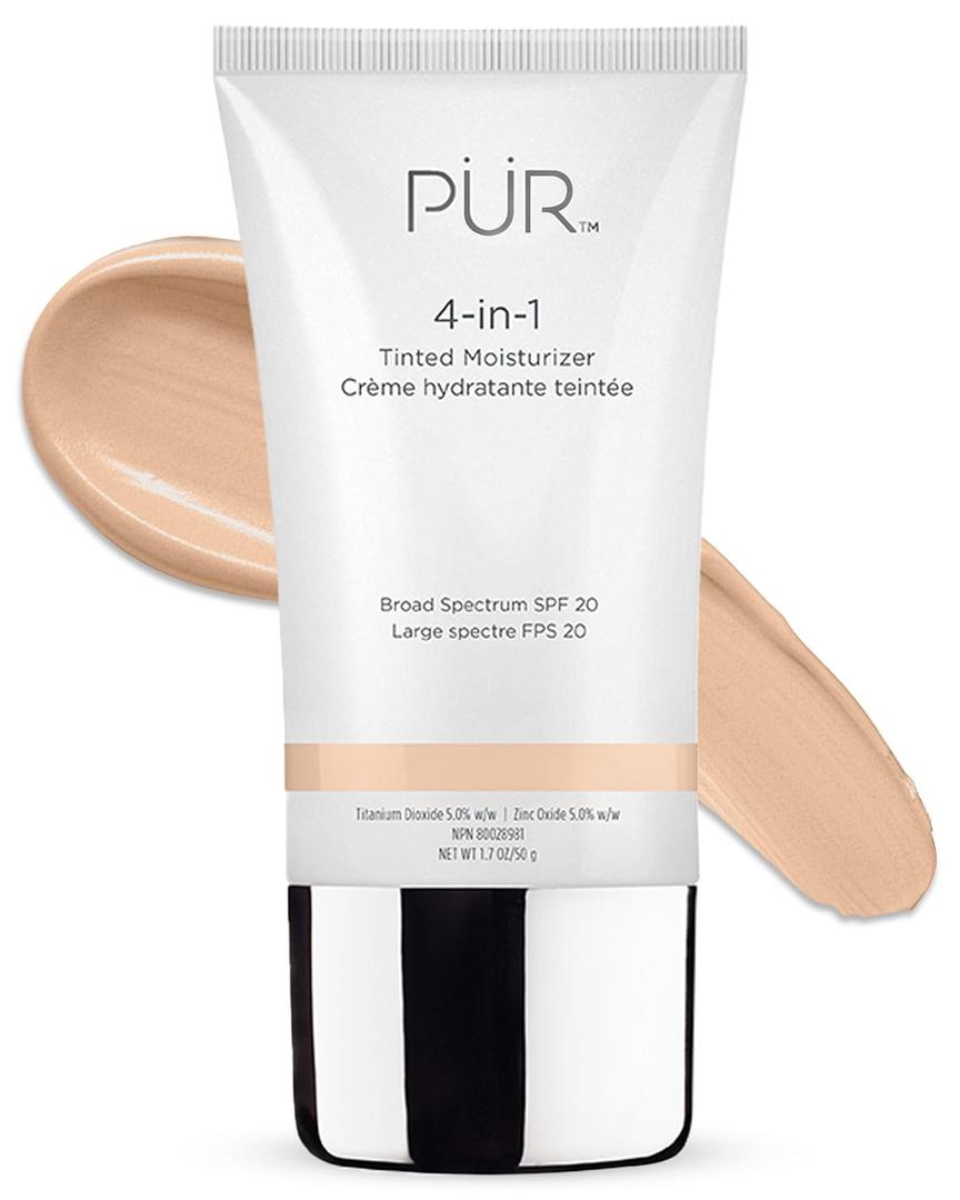 PR Beauty 4-in-1 Tinted Moisturizer With SPF 20 - Hydrating Face Moisturizer, Primer, & Foundation With Shea Butter, Aloe Vera & Vitamin B3 - Vegan Friendly - Free of Paraben, Gluten & BPA (Fair Ivory)