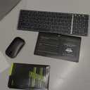 seenda Wireless Bluetooth Keyboard and Mouse Combo, SKM64-3 Rechargeable Slim Quiet Keyboard Mouse, 3 Multi-Device Connection, Compatible for Windows, Mac, MacBook, iPad, Tablet, Black Gray