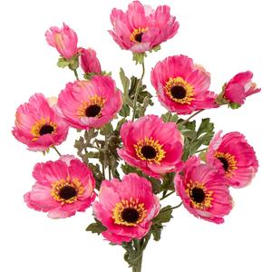 28.3" Pink Artificial Flowers Poppy Flowers 3Pcs Silk Fake Poppy Flowers Real Touch Faux Poppies Spring Flower Long Stem Arrangement with 4 Heads for Party Centerpiece Bouquet Table Home Decoration