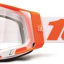 100% Racecraft 2 Mountain Bike & Motocross Goggles - MX and MTB Racing Protective Eyewear (Orange - Clear Lens)
