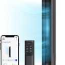 Dreo Smart Tower Fan for Bedroom, 26ft/s High-Speed 40" Standing Fan, 5 Speeds 4 Modes, Quiet 90 Bladeless Oscillating Fan with Remote, 12H Timer, Touch Control, Work with Alexa, Silver