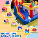 Liaakrr Bounce House, 8-in-1 Bounce House for Kids, Bouncy House with Slide, Climbing Wall, Ball Pit, Obstacles, Trampoline & Basketball Hoop Includes Blower for Indoor & Outdoor