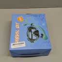 Snorkeling Gear for Adults, Snorkel Mask Set 180 Panoramic View Snorkel Gear, 100% Food-Grade Silicone Anti-Fog Anti-Leak Dry Top Diving Mask for Snorkeling Swimming Scuba Diving (Black-Green)