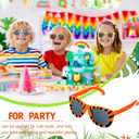 Flutesan Pack of 24 Animal Print Sunglasses Jungle Sunglasses Zoo Animal Glasses Safari Kids Party Favor Wild Girl Boy Eyewear, Tiger, Zebra, Cheetah Glass for Birthday Summer Beach Theme Party