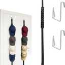 Hat Organizer Over The Door with 2-Way Hanging, 10-Cap Rack with Display Hooks & Hanger Clips, Space Saving Hat Storage for Closet, Bedroom, Garage, Office, Laundry Room