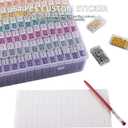 VTG Diamond Painting Storage Containers, Diamond Art Portable Bead Storage Organizer 96 Gird Diamond Painting Accessories (Storage Box) (96 small square bottle)