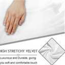 ULTICOR Velvet 8-Pieces Recliner Sofa Covers Stretch Reclining Couch Covers for 3 Cushion Reclining Sofa Slipcovers Furniture Covers Thick Soft Washable (3 Seater Recliner Cover, White)