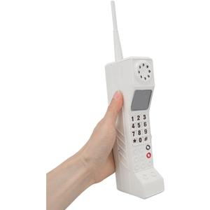 Gugxiom 90s Phone Prop, Cell Phone Ornament, Retro Brick Cell Phone Ornament, Retro Mobile Phone Model, for 80s 90s Party Decorations, for Home Living Room Decor Desktop Decoration (White)