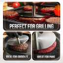Stainless Steel 6" Burger Smasher, 1.2lb, Strong and Easy-to-Hold Handle to Keep Hands Away from Heat, Durable Design, Dishwasher Safe, Smashburger and Bacon Griddle Press, Prensa para hamburguesas