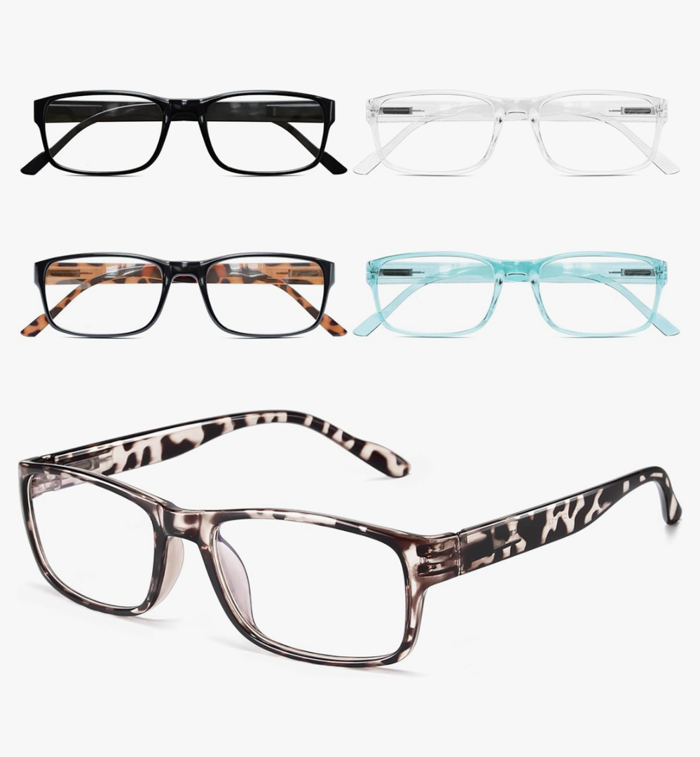 Gaoye Professional Reading Glasses for All Day - Computer Readers with Blue Light Protection - Value Pack, +0.25