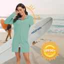 HISKYWIN Women's UPF 50+ UV Sun Protection Hoodie Long Jacket Workout Long Sleeve Zip Shirt Lightweight Outdoor Hooded (Green, S)