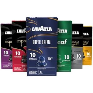 Lavazza Espresso Favorites Collection of Aluminum Capsules Compatible with Nespresso* Original Machines, Contains Light, Medium, and Dark Espresso Roast (60 Capsules) BBD 02/28/2027
