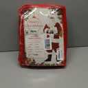 Christmas Santa Claus Costume for Men Adult 11 Pcs Deluxe Velvet Suit Outfit Xmas Santa Holiday Party Cosplay (Large)