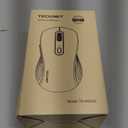 TECKNET Rechargeable Bluetooth Mouse, [ USB + BT5.0 + BT3.0 ] Wireless Mouse, Ergonomic Design, Silent Click, 6-Level 4800 DPI Wireless Mice, 3-Device Switching for Laptop, Computer, MacBookBlack