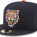 New Era MLB 59FIFTY Cooperstown Authentic Collection Fitted On Field Game Cap Hat (7 7/8, Detroit Tigers Navy Cooperstown)
