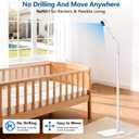 Floor Stand for Nanit Baby Monitor, Baby Camera Stand for Nanit Pro/Plus with Anti-fall Design & Heavy-Duty Base, 37-69" Adjustable Height Flexible Nanit Camera Mount for Crib, No Tools or Wall Damage