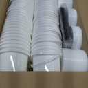 SiliFine 100 Pack Plastic Rum Buckets for Drinks, 17 OZ Cocktail Buckets with Lid and Straw, Reusable Smoothie Bucket, Ice Cream Pails for Halloween Football Parties Bar