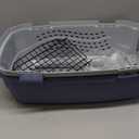 Amazon Basics 2-Door Top-Load Hard-Sided Dogs, Cats Pet Travel Carrier, Gray & Blue, 22.8"L x 15.0"W x 13.0"H