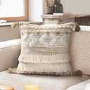 AELS Boho Decorative Throw Pillow Covers with Fringes and Tassels 18x1 