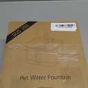 SEIRMEP Stainless Steel Cat Water Fountain, 101oz/3L Automatic Pet Water Fountain, Dog Water Fountain with Replacement Filters for Cats, Small Dogs (2 Filters and 2 Sponges)