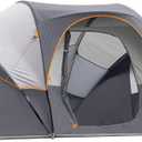 HIKERGARDEN 10 Person Camping Tent - Portable Easy Set Up Family Tent for Camp, Windproof Fabric Dome Tent Outdoor for Hiking, Backpacking, Traveling-14'x11'x74in(H) (Gray)