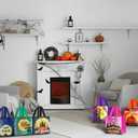 2 x Ranfashiong 6PCS Small Halloween Trick or Treat Bags for Kids with Handle, Reusable Non-Woven Tote Bags Party Favor