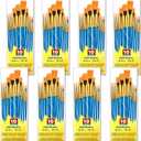 80Pcs Acrylics Paint Brushes for Kids, Small Paintbrushes Nylon Hair Artists Paint Brush with Handle for Oil Watercolors, Face Nail Arts, Miniature Detailing Painting, Blue