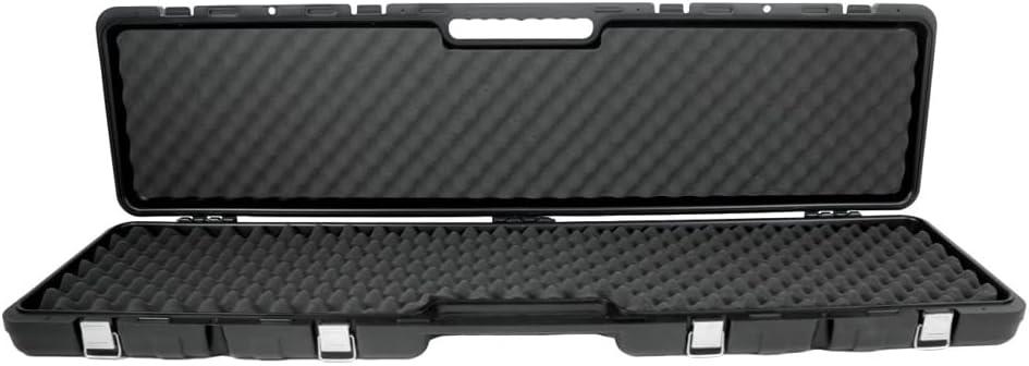 PAK Gun 54-Inch Long Hard Gun Case - Weather Resistant with Foam Interior - Large Black Tactical Case with Padlock Tabs and Heavy Duty Latches - Made in USA
