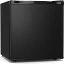 Antarctic Star 1.6 Cu. Ft Mini Fridge with Freezer,Small Compact Refrigerator with Single Reversible Door, Removable Shelves, 7 Adjustable Thermostat, for Dorm/Bedroom/Office,Black