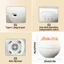 Himalayan Salt Stone LED Ambient Light Humidifier, Dual Mode Flame Light and Gradient Color USB Aromatherapy Machine, A Combination of Two In One Bedside Night Light and Humidifier.