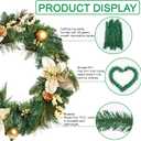 100 Pack Christmas Garland Ties Artificial Pine Needles Faux Pine Greenery Stems 12 Inch Twist Wired Tree Branches for Christmas Craft Gift Wrapping Holiday Decor