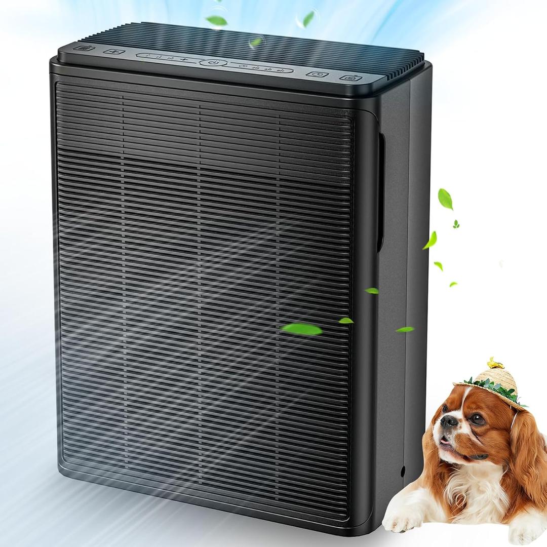 Air Purifiers for Home Large Room Up to 2000 Ft with Washable Filters, AIUZLK H13 HEPA Filter,Bedroom Air Purifier for Pet,Air Cleaner for Smoke Pet Hair Dander Odor,P260 (Black)