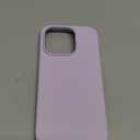 ORNARTO Compatible with iPhone 15 Pro Case 6.1", Liquid Silicone 3 Layers Full Covered Soft Gel Rubber Cover, Shockproof Protective Slim Phone Case with Anti-Scratch Microfiber Lining-Pastel Lilac