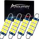 561 Led Bulb,Super Bright White 5050 Chips Latest 44mm Rigid Loop 1.73in Festoon bulbs,Replacement for Car Interior Map Dome Courtesy Lights,561 562 567 Led Bulbs(Pack of 4)