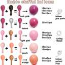 Hot Pink Balloon Arch Kit, Double Stuffed Dark Pink Peach Balloon Garland Fiesta Magenta Balloons Set for Valentine's Day Mother Birthday Bridal Shower Wedding Bachelorette Party Decorations