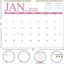4 x Calendar 2026-2027 - Wall Calendar from April 2026 to June 2027, 2026-2027 Wall Hanging Calendar with Holiday Marked, Premium Paper for Organizing, 11'' x 14'',Four Color