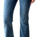 YouSexy Women's Flare Bell Bottom Jeans Destroyed Flare Denim Pants 70s Outfits for Women (Z-blue) M