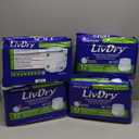 LivDry M Overnight Adult Diapers for Women and Men, Incontinence Underwear, Medium, 68-Pack