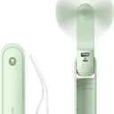 JISULIFE Portable Handheld Fan, Mini 3 In 1 with Rechargeable Battery, Personal Pocket Fan for Travel, Outdoor, USB Power Bank, Flashlight, Essential Ideal Gifts for Summer/Concert/Vacation - Green