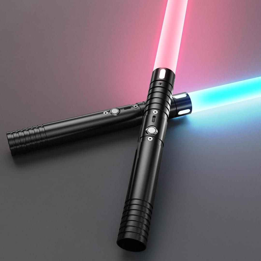 2 in 1 Dueling Lightsaber, Heavy Light Sabers with RGB 20 Colors, USB Rechargeable with FX Sound and Motion Sensors, Light Saber Sword Toy for Adults Christmas Halloween Cosplay91cm/36inch), Medium