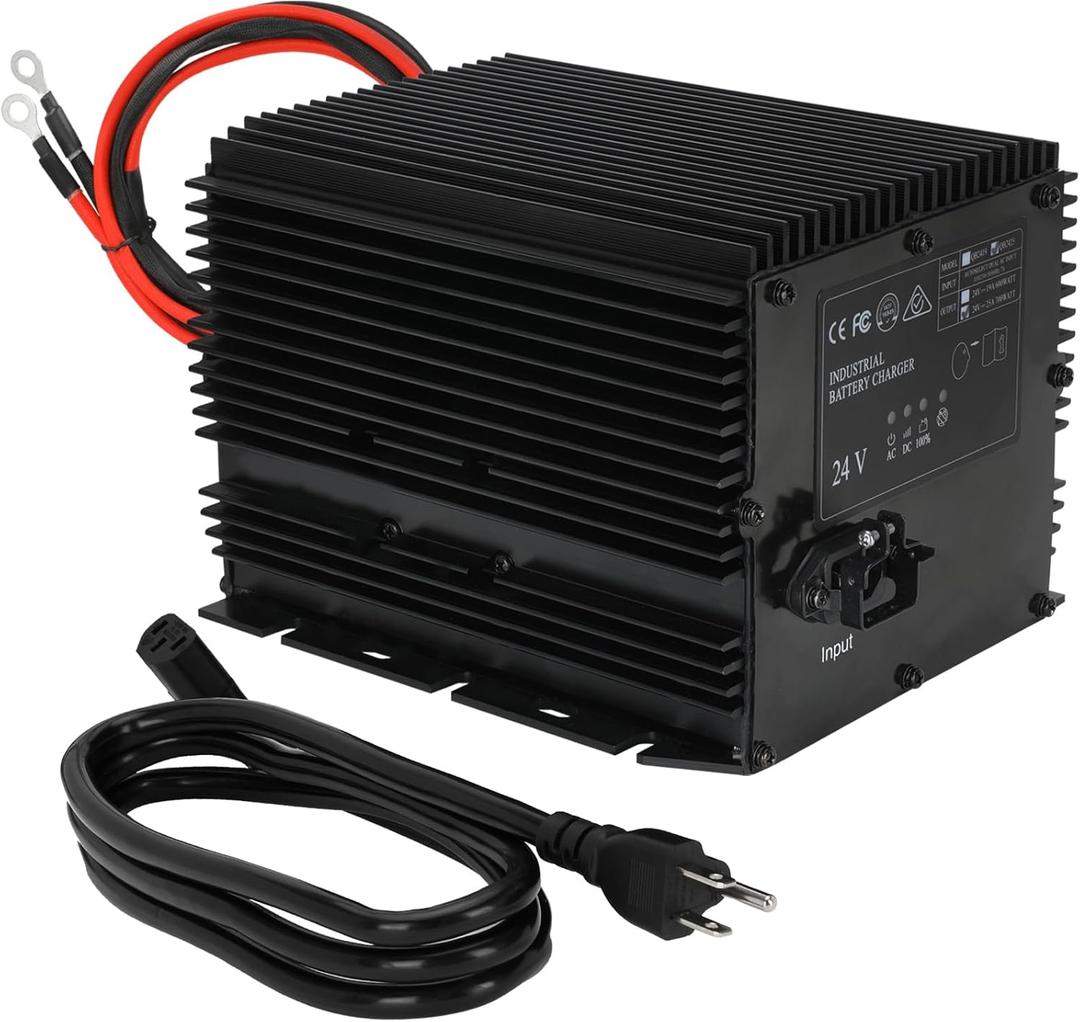 24V 25A Scissor Lift Battery Charger Compatible with Genie Skyjack JLG Scissor Lifts, Scissor Lift Charger Replaces HB600-24B 105739 161827 128537 96211 Lift Battery Charger